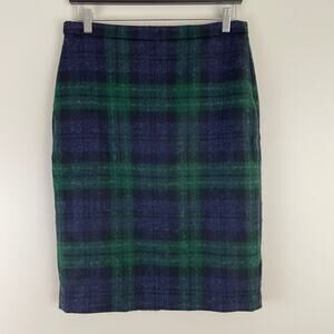 NEW Pure Collection British Moon Plaid Skirt Lined UK 12 US Sz 6 Preppy Academia